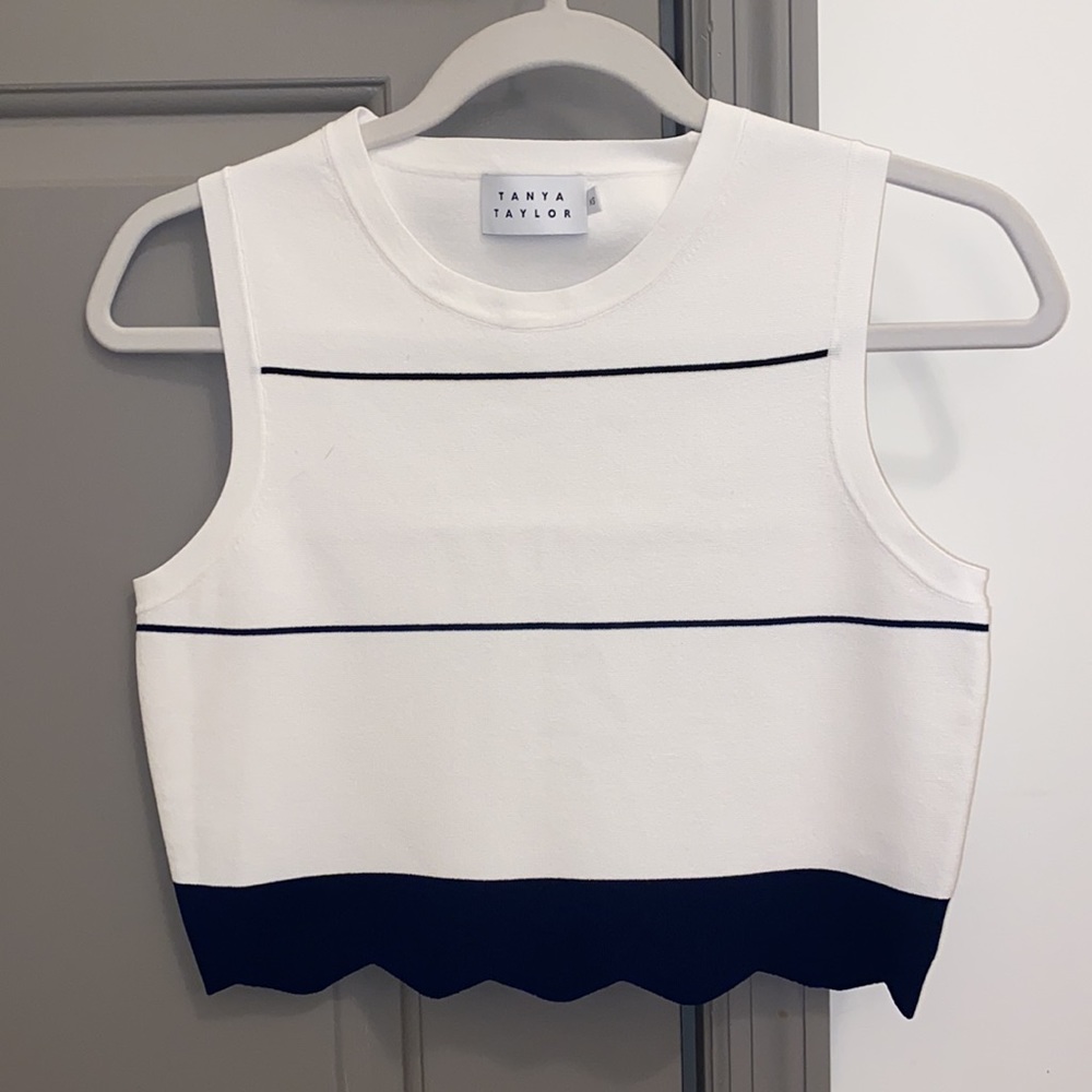 Tanya Taylor, Xavier Scalloped Cropped Top